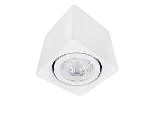 Spot Sobrepor para Perfilado para Dicroica 7x7cm Branco GSG SP79