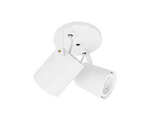 Spot Sobrepor Redondo Duplo para Dicroica 8x12x6,5cm Branco GSG SP82