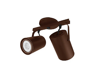 Spot Sobrepor Redondo Duplo para PAR20 9x25cm Marrom GSG SP86