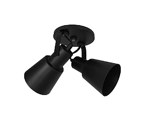 Spot Sobrepor Cônico Duplo para PAR20 12x8x8,5cm Preto GSG SP96