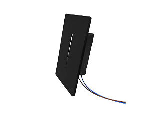 Balizador de Embutir Friso Caixinha 4x2 1xG9 12x8x4cm Preto GSG BZ04
