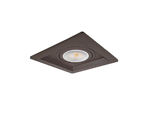 Spot de Embutir Recuado Quadrado para PAR20 14x14cm Marrom SP137