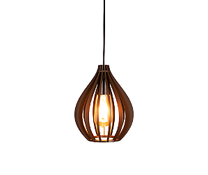 Pendente 1xE27 25x20cm Madeira Marrom GSG PD54