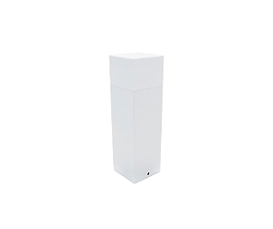 Poste Balizador 1xE27 26x7,6x7,6cm Alumínio Branco GSG PB08