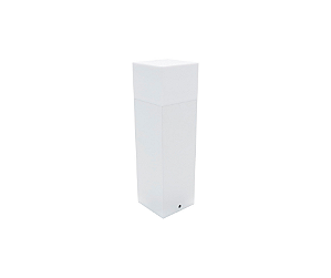 Poste Balizador LED 110V 3000K 26x7,6x7,6cm Alumínio Branco GSG PB11