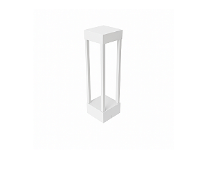 Poste Balizador LED 8W 3000K 30x7,6x7,6cm Alumínio Branco GSG PB23