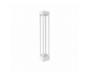 Poste Balizador LED 8W 3000K 50x7,6x7,6cm Alumínio Branco GSG PB26