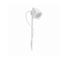 Poste Finco Quadrado 1xGU10 40x8cm Alumínio Branco GSG PB35