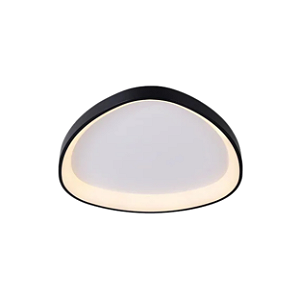 Plafon LED 78W 3000K 62cm Acrílico e Metal Preto Sindora QX05626