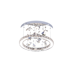 Plafon com Controle LED 44W 40cm Metal Cromado Sindora DCX02531