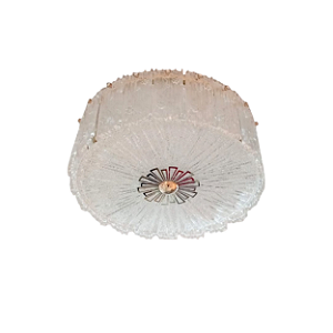 Plafon LED 45W 17x37cm Vidro e Metal Dourado Sindora DCX01620