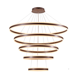 Pendente Luz Direta e Indireta LED 120x40cm Marrom Sindora DCD03020