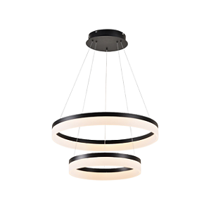 Pendente Luz Direta LED 63W 3000K 60x40cm Preto Sindora DCD03008