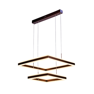 Pendente Luz Direta e Indireta LED 60x40cm Marrom Sindora DCD03046