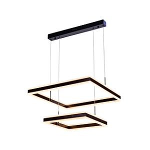 Pendente Luz Direta e Indireta LED 60x40cm Preto Sindora DCD03047