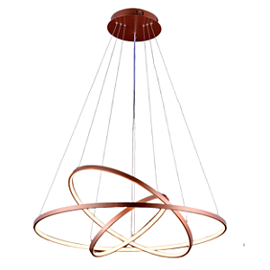 Pendente LED 90W 80x60x40cm Alumínio Rose Sindora DCD015080