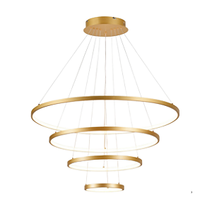 Pendente LED 125W 80x20cm Alumínio Dourado Sindora DCD03011