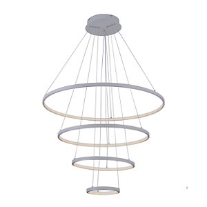Pendente LED 125W 80x20cm Alumínio Cinza Sindora DCD03294