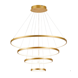 Pendente LED 126W 80x20cm Alumínio Dourado Sindora QD05455