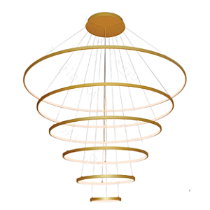 Pendente LED 264W 120x20cm Alumínio Dourado Sindora QD05447