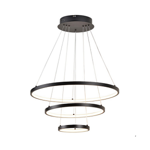 Pendente LED 76W 60x20cm Metal Preto Sindora QD05472