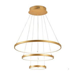 Pendente LED 76W 60x20cm Metal Dourado Sindora QD05471