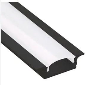Perfil de Embutir 30x10MM 2M Preto GSG PE03