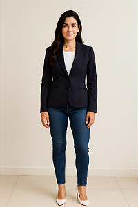 Blazer alta costura Preto