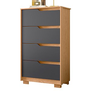Cômoda 4 Gavetas Sole Freijo / Titanium Flex - Albatroz