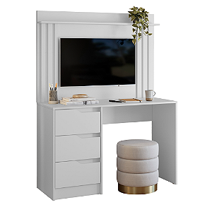 Escrivaninha Com Painel Doble Branco - Albatroz