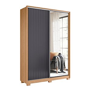 Guarda Roupa 2 Portas Frizatto Freijo / Titanium Flex