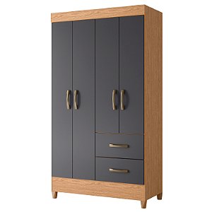 Guarda Roupa 4 Portas Mobi Freijo / Titanium - Albatroz