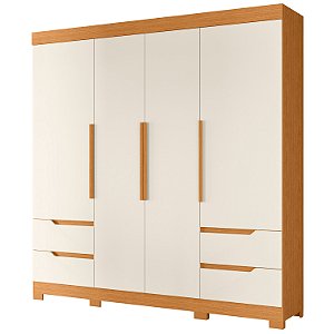 Guarda Roupa 4 Portas Vivacce Cinamomo / Off White