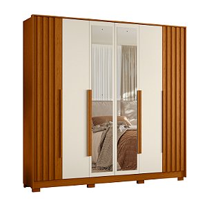 Guarda Roupa 6 Portas Deville Cinamomo / Off White