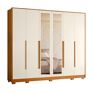 Guarda Roupa 6 Portas Fascinio Cinamomo / Off White