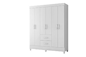 Guarda Roupa 6 Portas Mobi Branco Biflex - Albatroz