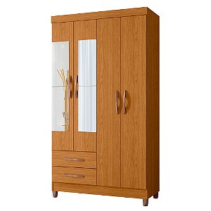 Guarda Roupa Roupeiro 4 Portas Ambar Cinamomo - Albatroz