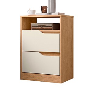 Mesa de Cabeceira Sole Freijo / Off White Flex - Albatroz