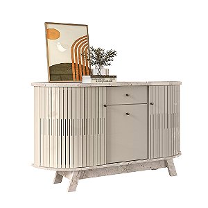 Aparador Buffet Monza Calacata / Off White - Madetec