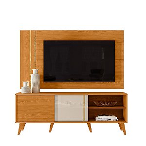 Combo Painel Bancada Cronos Cinamomo / Off White - Madetec