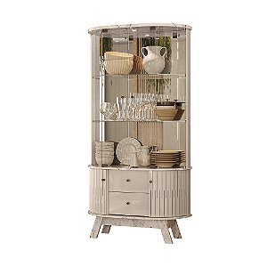 Cristaleira Moss Calacata / Off White - Madetec