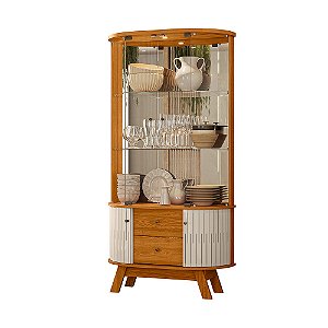 Cristaleira Moss Cinamomo / Off White - Madetec