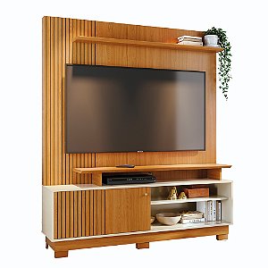 Home Theater Rack Ares Cinamomo / Off White - Madetec