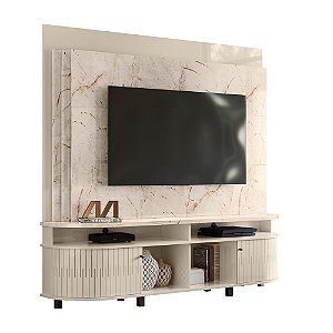 Home Theater Rack Daytona Calacata / Off White - Madetec