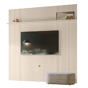 Painel Piso Teto New Guapore Ripado Off White - Madetec