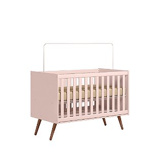 Berço Mini Cama Q Encanto Retro 3820 Rosa - Qmovi
