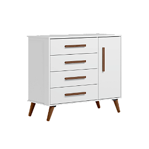 Cômoda Sapateira Q Encanto Retro 3825 Branco - Qmovi