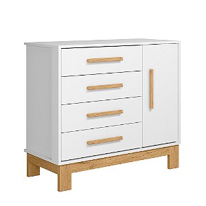 Cômoda Sapateira Q Encanto Slim 4355 Branco - Qmovi