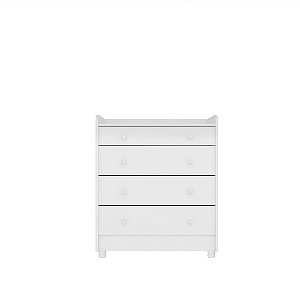 Cômoda Trocador 4 Gavetas Doce Sonho 2523 Branco - Qmovi