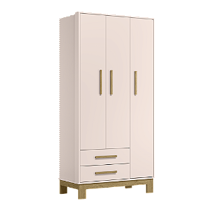 Guarda Roupa Roupeiro Q Encanto Slim 4340 Rosa - Qmovi